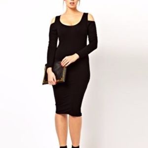 ASOS Curve Bodycon Dress w/ Cold Shoulder